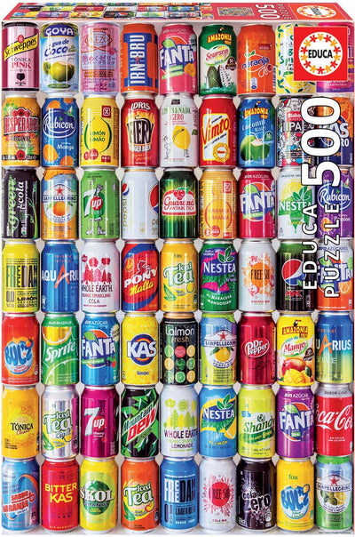 Ensemble de jouets pour canettes de boisson gazeuse Educa - 500 pièces - jeu créatif et amusant.