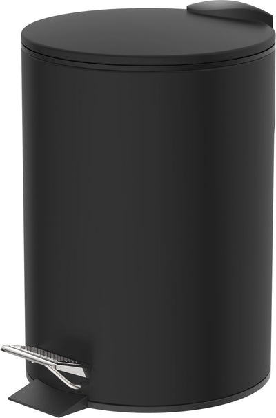 Poubelle à pédale Eisl Cosmetics - bain - env. 3l - avec mécanisme de fermeture amortie - noir