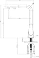 Robinet de cuisine Plieger vand - 1 trou - bec extractible - chrome