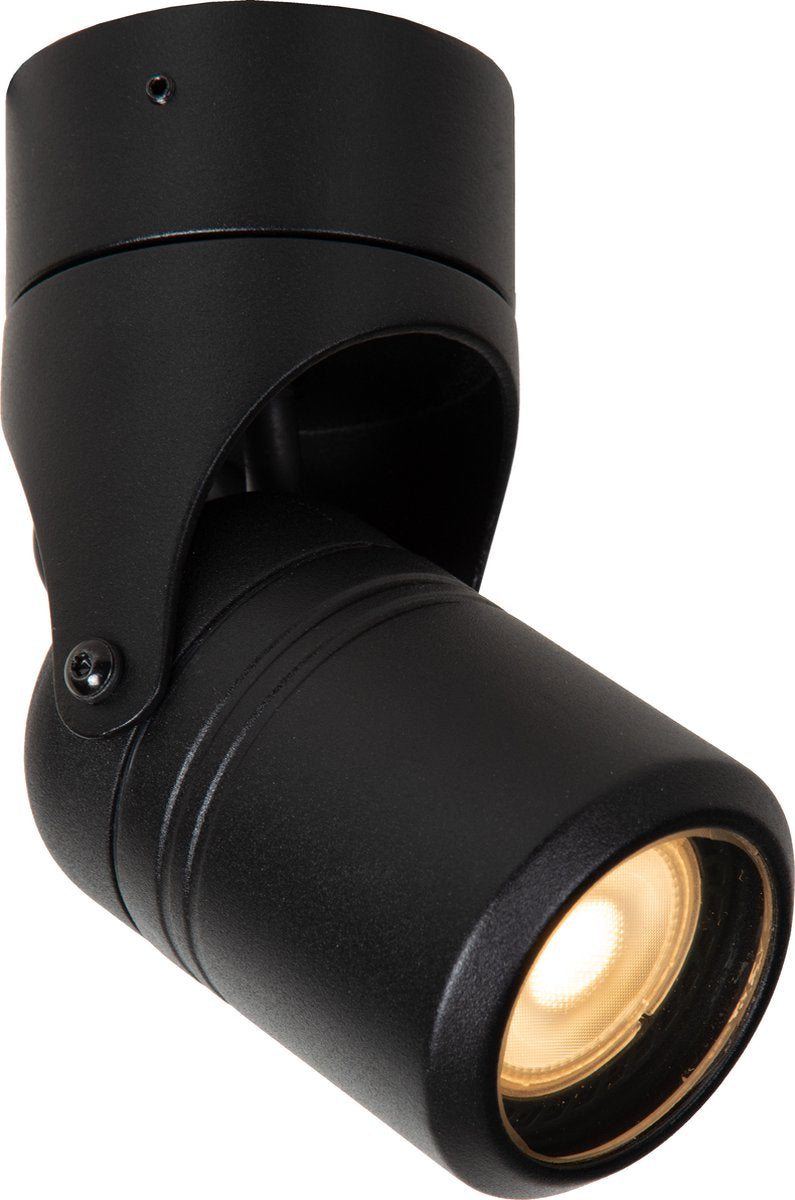 Lucide niort - spot de plafond (plafonnier) intérieur extérieur - 1xgu10 - ip44 - noir