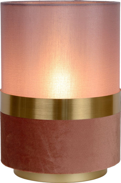 Lucide extravaganza tusse - lampe de table - ø 15 cm - 1xe14 - rose