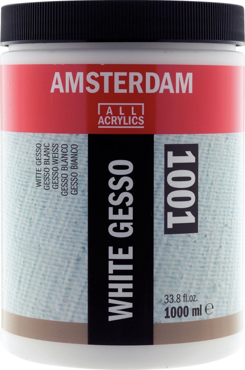 Gesso blanc Amsterdam 1001 pot 1000 ml