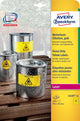 Etiquettes étanches avery l6107-20 jaune 99,1 x 42,3 mm