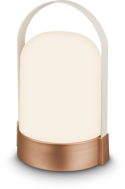 B.k.licht asa large - lampe de table rechargeable - lampe sans fil - dimmable - lampe de camping - 90 lm - pour intérieur et extérieur - 14,5 x 13,5 x 24 cm - marron