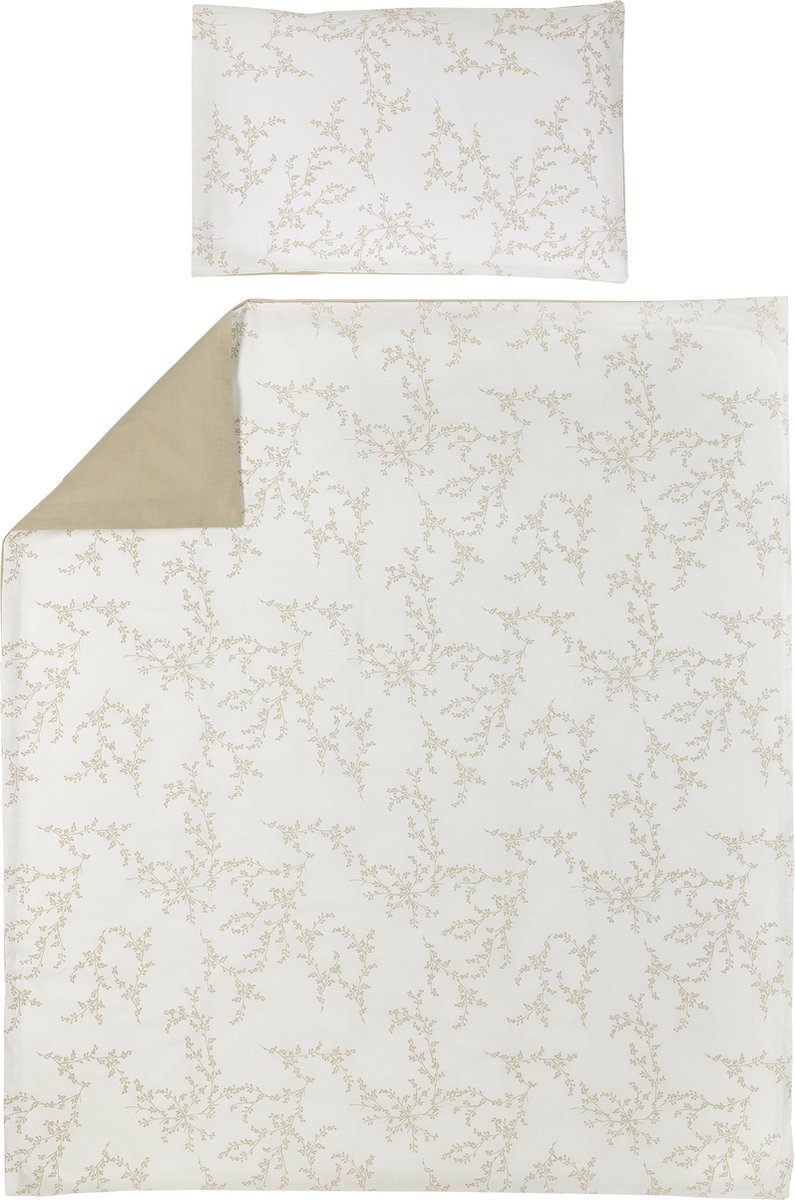 Housse de couette lit bébé branches Meyco - sable - 100x135cm