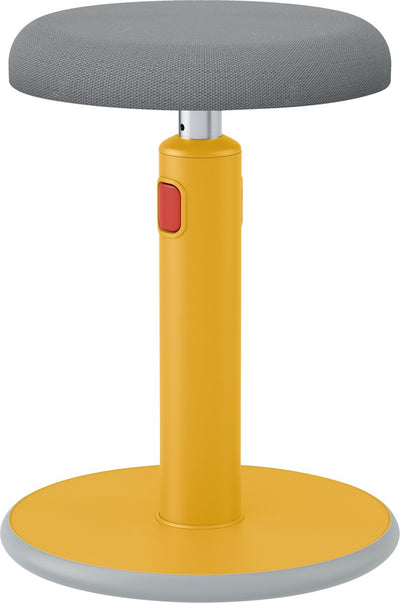 Tabouret assis-debout ergonomique actif Leitz ergo cosy - idéal pour le bureau à domicile - jaune chaud