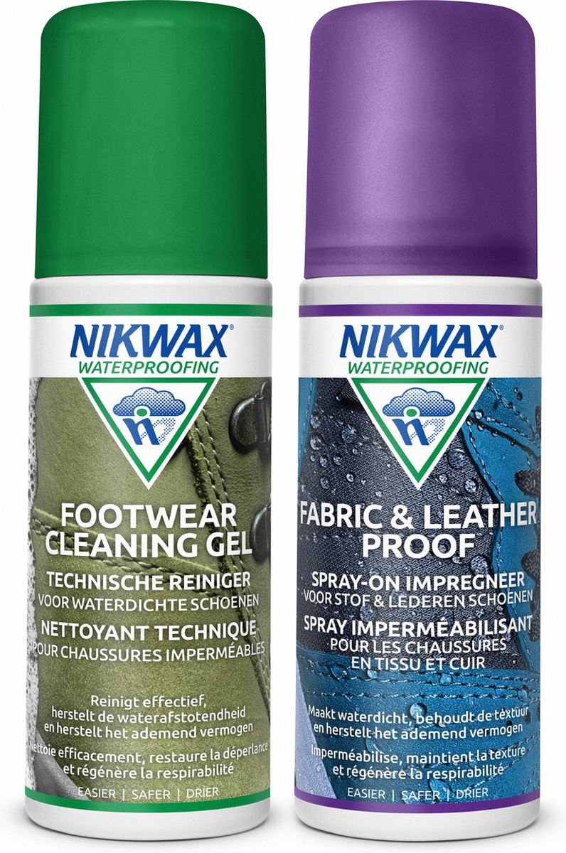 Nikwax gel nettoyant pour chaussures tissu résistant au cuir 125ml