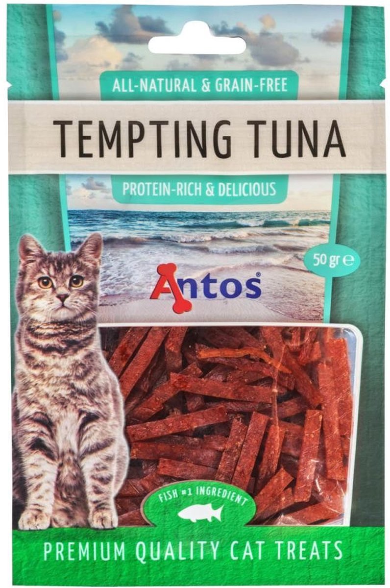 Antos friandises pour chat thon tentant 50 gr - snack pour chat - sans céréales - sans gluten