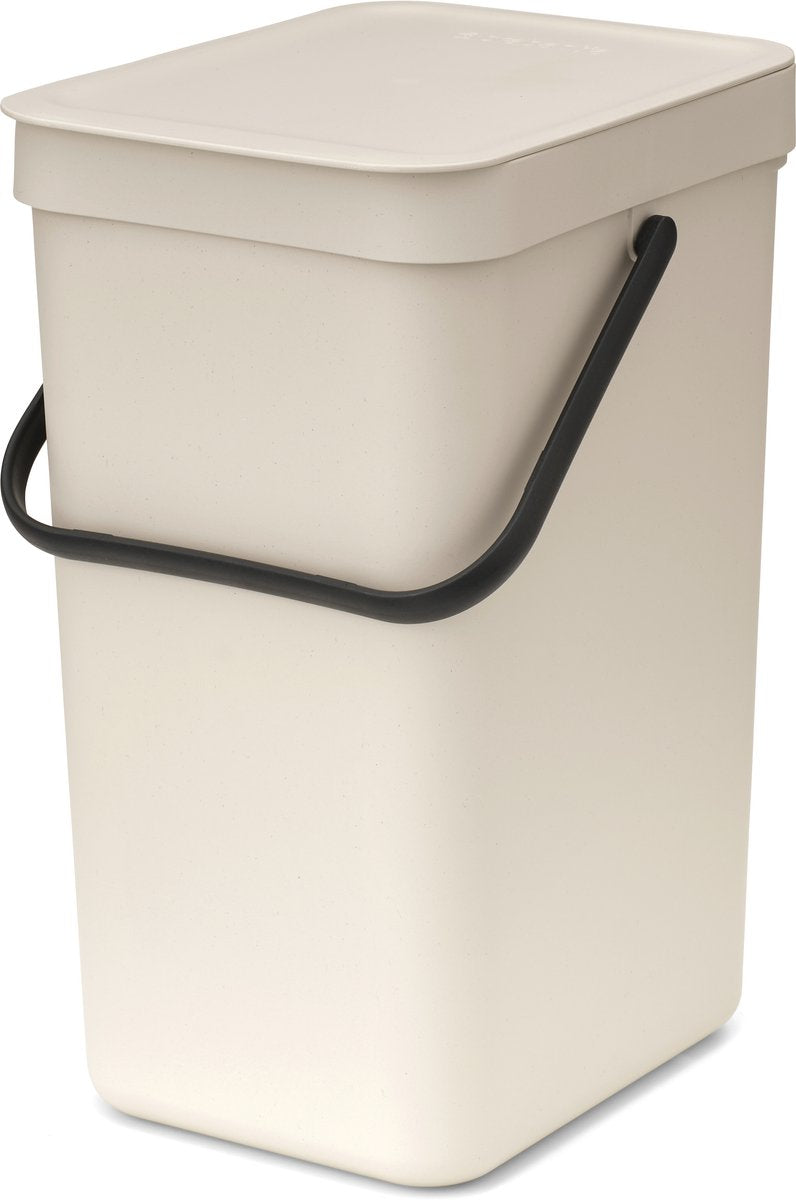 Brabantia sort go poubelle - 12 l - beige doux