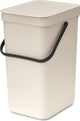 Brabantia sort go poubelle - 12 l - beige doux