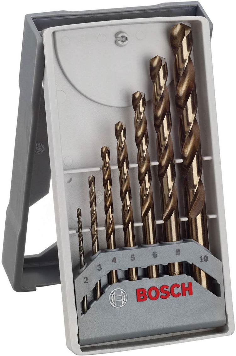 Coffret Bosch mini x-line pro avec 7 forets à métaux hss-co