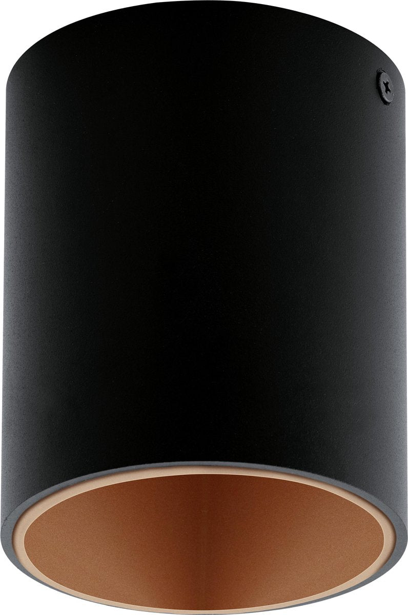 Plafonnier Eglo Polasso / LED - ø 10 cm - cuivre noir
