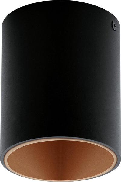 Plafonnier Eglo Polasso / LED - ø 10 cm - cuivre noir