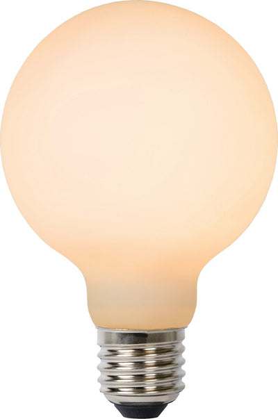 Lucide g80 - lampe à filament - ø 8 cm - led 3 stepdim - e27 - 1x8w 2700k - opale