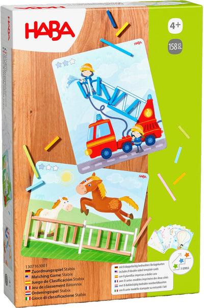 Haba jeu d'organisation stabix jeu éducatif en bois pour enfants.