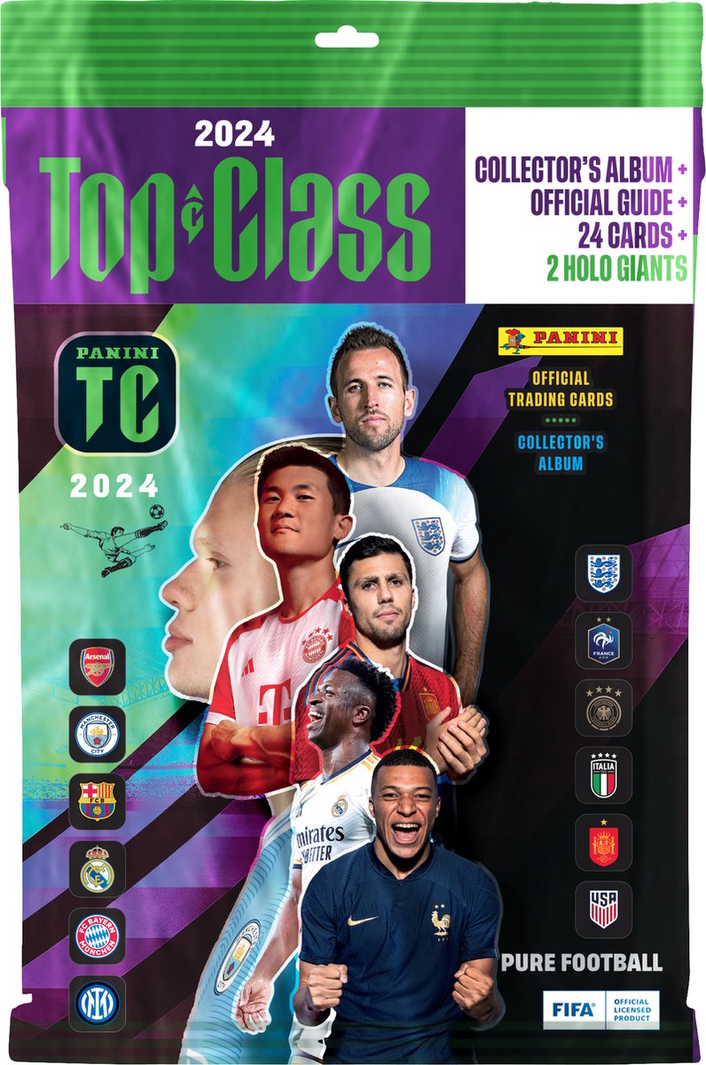 Panini fifa - première classe 2024 - méga pack de démarrage - cartes à collectionner - cartes fifa
