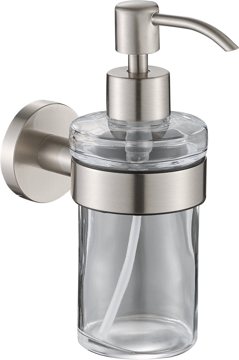 Distributeurs de savon Plieger vigo – distributeur de savon mural – distributeur de savon suspendu – distributeur de savon en verre – garantie 10 ans – chrome brossé