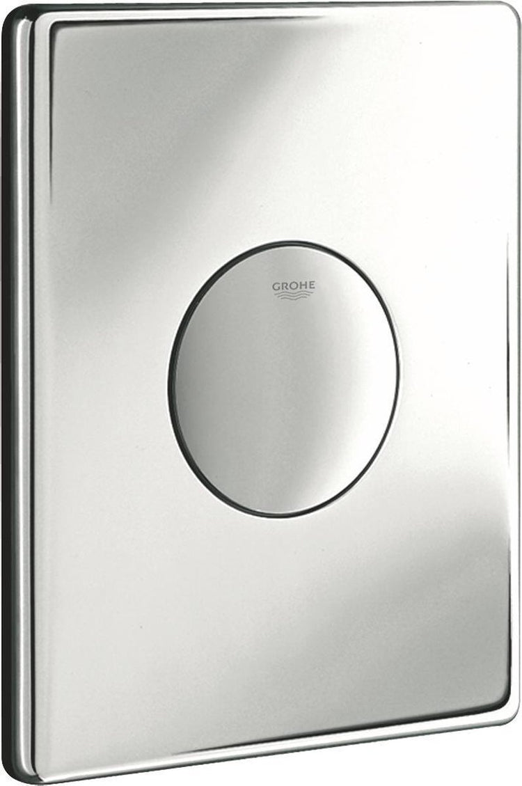 Plaque de commande de WC Grohe Skate simple chasse verticale horizontale chromée