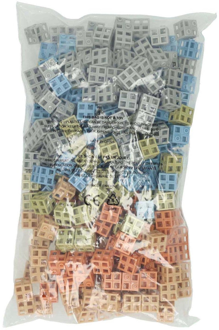 Blocs de grille connectables couleurs naturelles - 300 pcs.