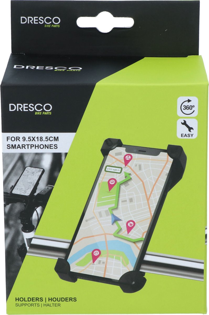 Dresco support de téléphone vélo ez grip