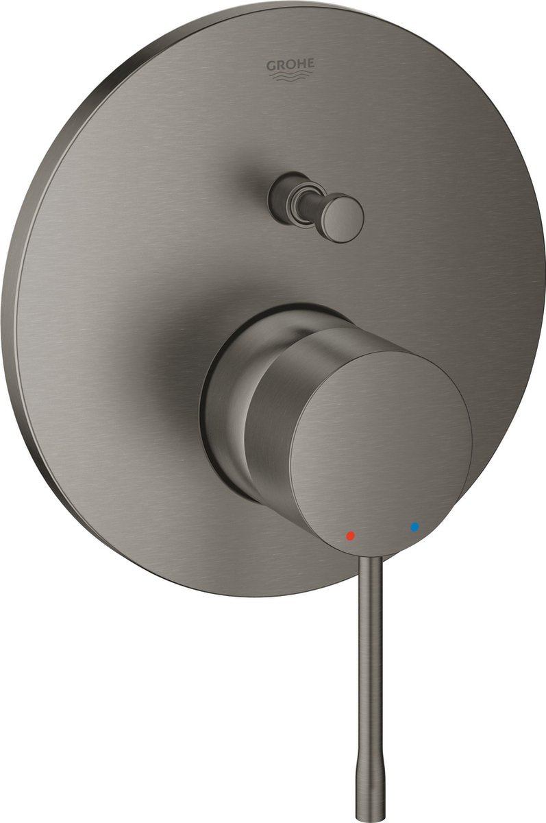 Robinet de douche à encastrer Grohe essence - partie en saillie - 2 sorties - graphite dur brossé (anthracite mat)
