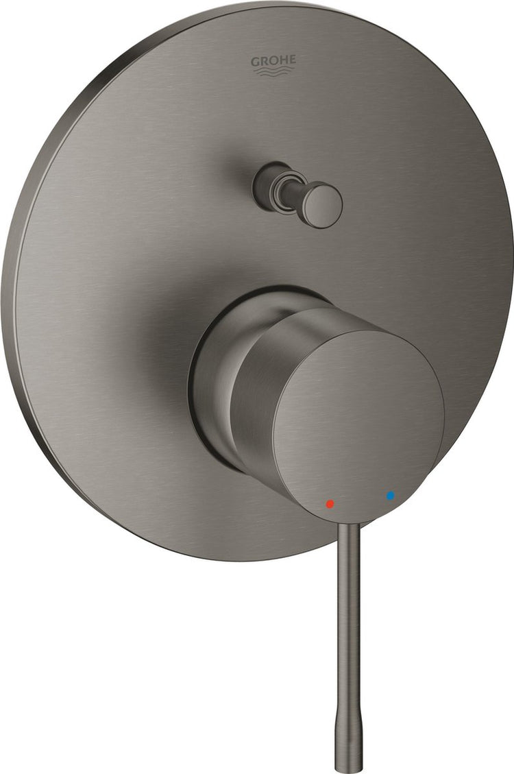 Robinet de douche à encastrer Grohe essence - partie en saillie - 2 sorties - graphite dur brossé (anthracite mat)