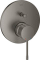 Robinet de douche à encastrer Grohe essence - partie en saillie - 2 sorties - graphite dur brossé (anthracite mat)