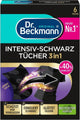 Dr. Beckmann - soin couleur - noir intensif 2 en 1 - lavage foncé - 6 lingettes