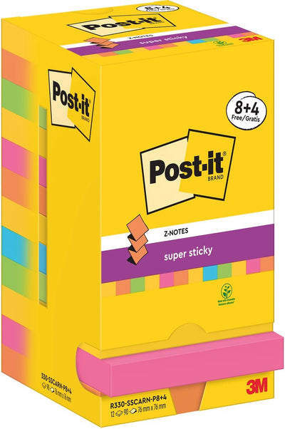 Z-nots super collants post_it r330-sscarn-p8+4 76x76 multicolore
