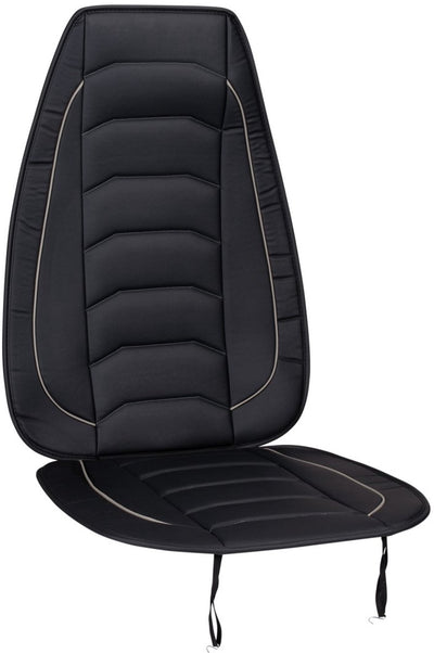 Housse de siège auto Dunlop - universelle - rembourrage en mousse - facile à fixer - gris noir