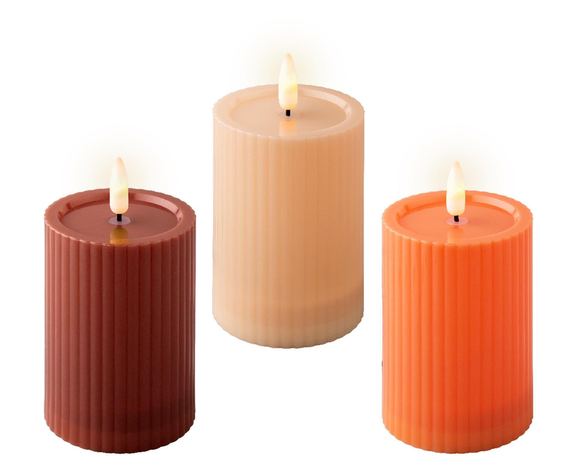 Bougie solaire Lumineo plastique ø7,5cmx10cm