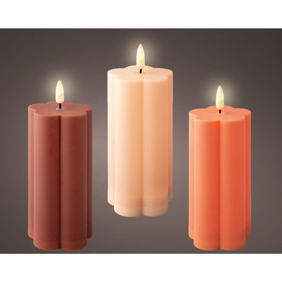Bougie solaire Lumineo plastique ø7,5cmx15cm