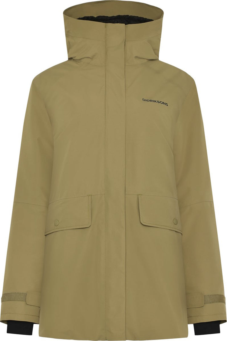Didriksons tuva wns parka veste outdoor femme - vert olive