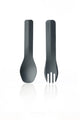 Équipement humain - duo - gris - couverts - réutilisables - couverts de camping