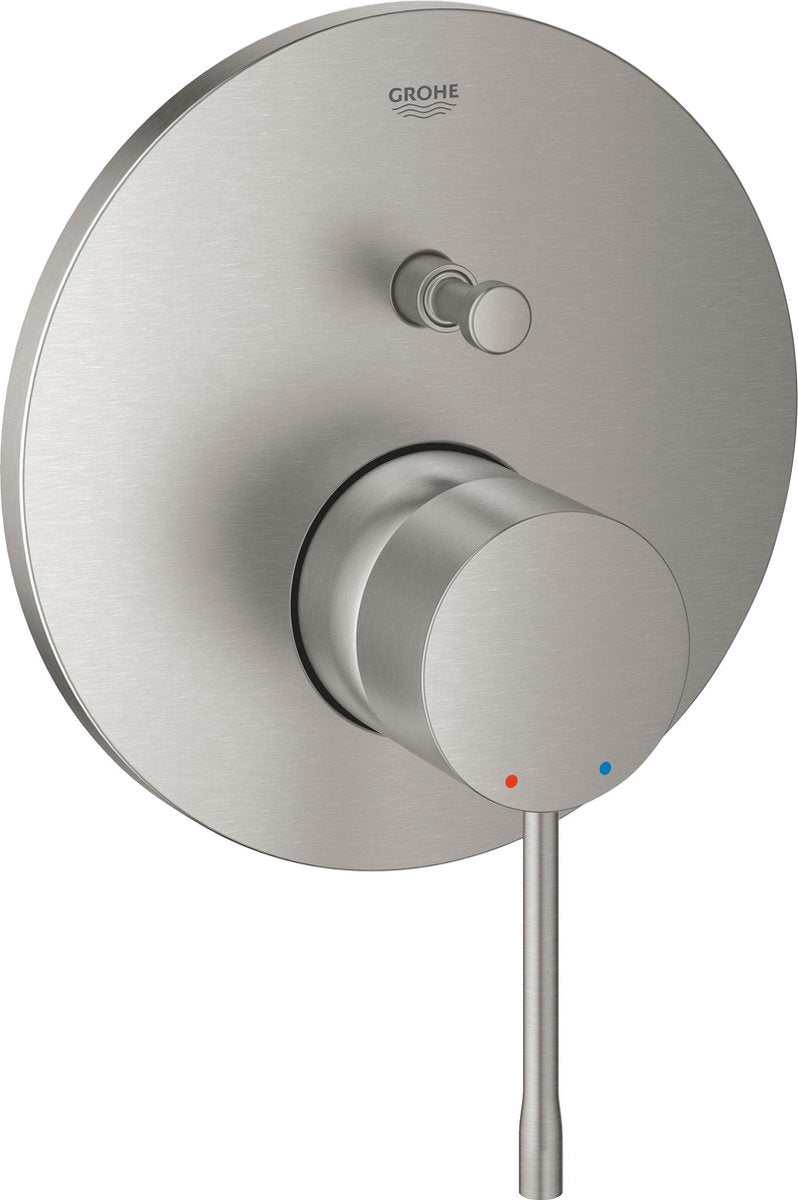 Robinet de douche à encastrer Grohe essence - partie en saillie - 2 sorties - acier inoxydable