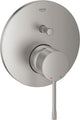 Robinet de douche à encastrer Grohe essence - partie en saillie - 2 sorties - acier inoxydable