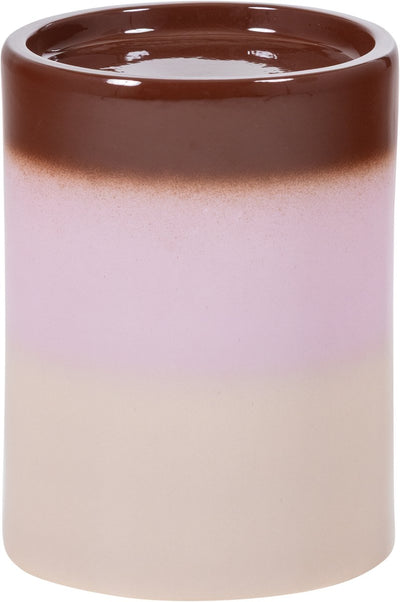 Table d'appoint Woood ollo ø 35 cm - céramique - marron rose - 44x35x35