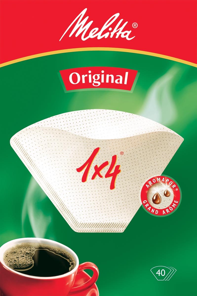 Filtre à café Melitta - taille 1 x 4 - 1 paquet de 40 pièces
