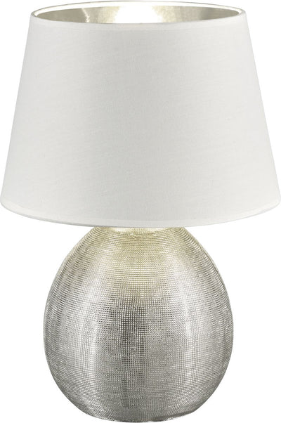 Rl live your light reality louxor - lampe de table - argent - excl. 1x e27 4,9 w - interrupteur à cordon