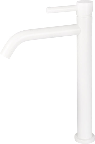 Differnz mitigeur de lavabo haut - courbé - mitigeur froid et chaud - blanc mat