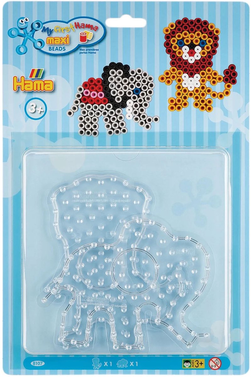 Hama Plaques de perles de repassage Maxi Leeuw et éléphant