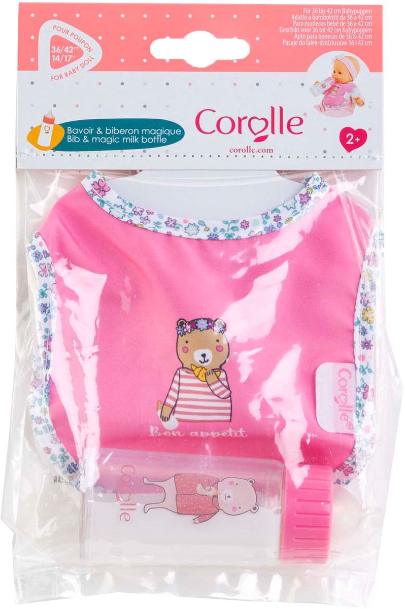 Bib corolle et bouteille de lait magique pour bébé pop