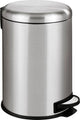 Poubelle à pédale Wenko Leman 20 litres en acier inoxydable mat - couvercle à fermeture facile - poubelle - poubelle - poubelle - poubelle - poubelle