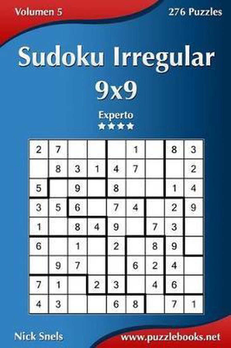 Sudoku irrégulier 9x9 - experto - tome 5 - 276 grilles