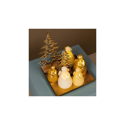 Countryfield Bougie LED ange l crème 8,5x8,5x14,5cm
