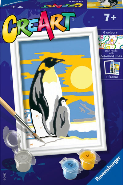 Ravensburger Creart Painting sur Number Penguin Family