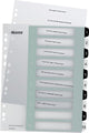 Leitz wow tab 1-10 onglets réutilisables format a4 noir et blanc