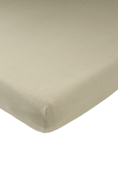 Drap-housse Meyco baby uni pour berceau - taupe - 40x80 90cm