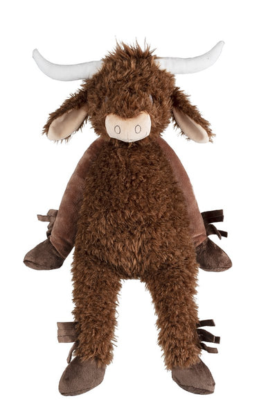 Happy horse highlander vache cody peluche 60cm - marron - peluche bébé