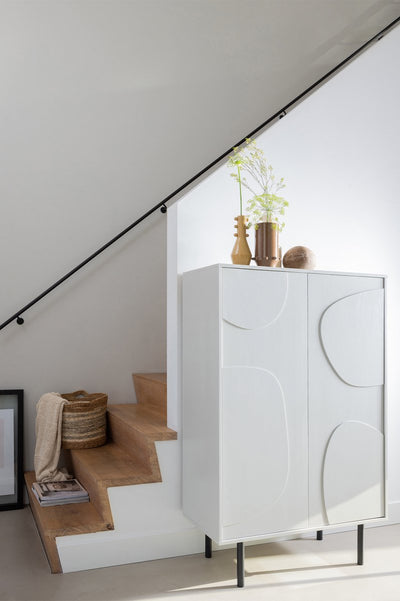 Armoire de rangement Woood Cadiz - pin - brouillard - 135x85x40